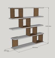 knygos home - Lentyna Kalune Design Wind, balta - 4 nuotrauka