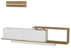 Kalune Design TV vienetas Asos - Baltas, Walnut