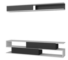 Kalune Design TV vienetas Sims - Juodas, Baltas