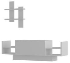 Kalune Design TV vienetas Bahar - Baltas