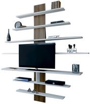 Kalune Design TV vienetas Zebra - Baltas, Walnut