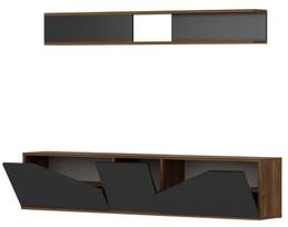 graikiniai riesutai - Kalune Design TV vienetas Taç - Walnut, Juodas - 2 nuotrauka