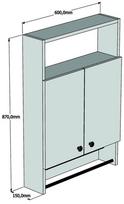60 cm vonios spintele - Vonios spintelė Kalune Design Banyo, balta - 4 nuotrauka