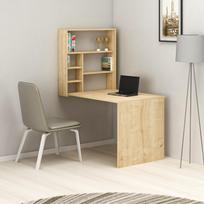 rasomasis stalas 90 cm - Rašomasis stalas Kalune Design 550 (II), 154,2 cm, šviesiai rudas - 3 nuotrauka