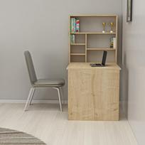 rasomasis stalas 90 cm - Rašomasis stalas Kalune Design 550 (II), 154,2 cm, šviesiai rudas - 4 nuotrauka