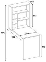rasomasis stalas 90 cm - Rašomasis stalas Kalune Design 550 (II), 154,2 cm, šviesiai rudas - 5 nuotrauka