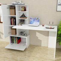 baltas stalas darbui - Kalune Design Studijų stalas Domingos - Baltas - 3 nuotrauka