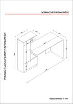 baltas stalas darbui - Kalune Design Studijų stalas Domingos - Baltas - 4 nuotrauka