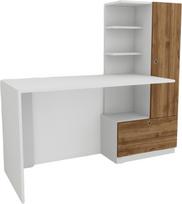 Kalune Design Studijų stalas Merinos - Baltas, Walnut