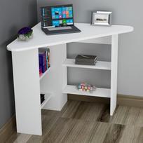 baltas stalas darbui - Kalune Design Arnetti kampinis rašomasis stalas, baltas - 3 nuotrauka