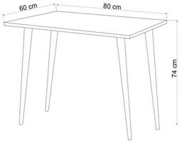 stalas 80 x 60 - Kalune Design Studijų stalas Lery - 4 nuotrauka