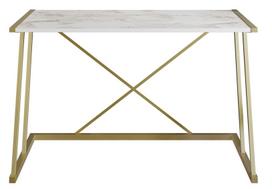 Kalune Design Studijų stalas Anemon - Baltas, Gold