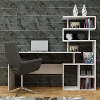 160 x 70 stalas - Kalune Design Studijų stalas Next - Baltas - 2 nuotrauka