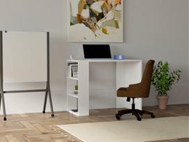 rasomasis stalas 90 cm - Rašomasis stalas Kalune Design 835, baltas - 3 nuotrauka