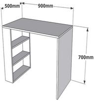 rasomasis stalas 90 cm - Rašomasis stalas Kalune Design 835, baltas - 4 nuotrauka