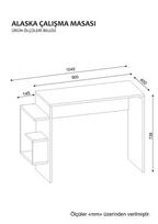 kalune design alaska - Kalune Design Studijų stalas Alaska - Baltas - 3 nuotrauka