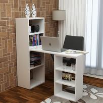 baltas stalas darbui - Kalune Design Studijų stalas Last - Baltas - 2 nuotrauka