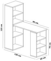 baltas stalas darbui - Kalune Design Studijų stalas Last - Baltas - 5 nuotrauka