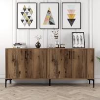 tv komoda 180 - Kalune Design Konsolė Kiev - Walnut - 2 nuotrauka