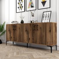tv komoda 180 - Kalune Design Konsolė Kiev - Walnut - 4 nuotrauka
