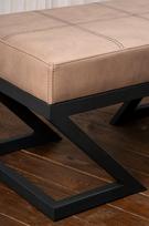 metalo profiliai - Kalune Design Pouffe. Ago Metal Profil Ayaklı - rusvai gelsvas - 3 nuotrauka