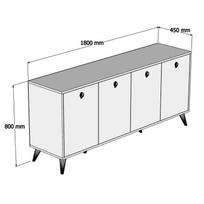80 cm tv - Kalune Design Konsolė Elite 1610 - 5 nuotrauka