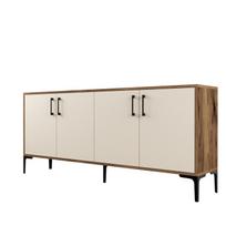 tv komoda 180 - Kalune Design Konsolė Kiev - Walnut, Kreminis - 6 nuotrauka