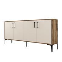 tv komoda 180 - Kalune Design Konsolė Kiev - Walnut, Kreminis - 7 nuotrauka