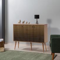 komoda 120 - Komoda Kalune Design 863 (VII), 120 cm, ąžuolo spalvos/geltona - 4 nuotrauka