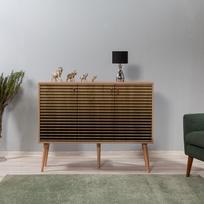 komoda 120 - Komoda Kalune Design 863 (VII), 120 cm, ąžuolo spalvos/geltona - 5 nuotrauka