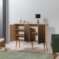 komoda 120 - Komoda Kalune Design 863 (VII), 120 cm, ąžuolo spalvos/geltona - 7 nuotrauka