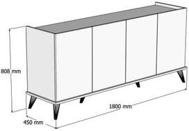 80 cm tv - Kalune Design Konsolė Elegante 1600 - 6 nuotrauka
