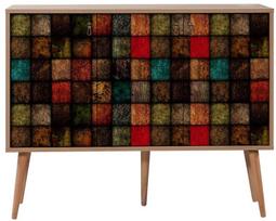 komoda 120 - Komoda Kalune Design 863 (VII), 120 cm, įvairių spalvų/ąžuolo spalvos - 1 nuotrauka