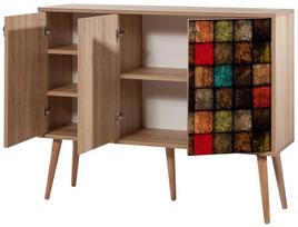 komoda 120 - Komoda Kalune Design 863 (VII), 120 cm, įvairių spalvų/ąžuolo spalvos - 2 nuotrauka