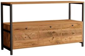 Kalune Design Konsolė Nero Simela 3 Kapaklı Raflı Konsol - Walnut
