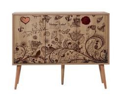 komoda 120 - Komoda Kalune Design 863 (VII), 120 cm, ąžuolo spalvos/tamsiai ruda - 1 nuotrauka