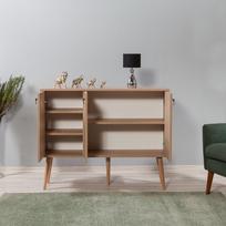 komoda 120 - Komoda Kalune Design 863 (VII), 120 cm, ąžuolo spalvos/tamsiai ruda - 4 nuotrauka