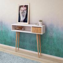 zurnalinis staliukas azuol - Šoninis staliukas Kalune Design Kiogi, rudas/baltas - 3 nuotrauka