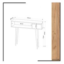zurnalinis staliukas azuol - Šoninis staliukas Kalune Design Kiogi, rudas/baltas - 4 nuotrauka