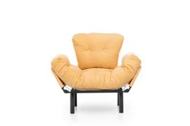 fotelis hanah - Išskleidžaiamas fotelis Kalune Design Nitta Single, geltonas - 2 nuotrauka