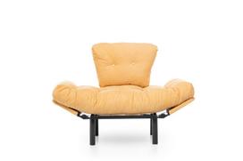 fotelis hanah - Išskleidžaiamas fotelis Kalune Design Nitta Single, geltonas - 3 nuotrauka