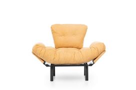 fotelis hanah - Išskleidžaiamas fotelis Kalune Design Nitta Single, geltonas - 4 nuotrauka