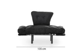 foteliai isskleidziami - Išskleidžiamas fotelis Kalune Design Nitta Single, juodas - 11 nuotrauka