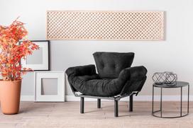 foteliai isskleidziami - Išskleidžiamas fotelis Kalune Design Nitta Single, juodas - 12 nuotrauka