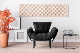 foteliai isskleidziami - Išskleidžiamas fotelis Kalune Design Nitta Single, juodas - 13 nuotrauka