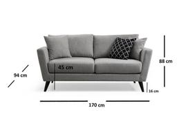 sofa 170 cm - Kalune Design 2-sėdynė sofa Mayorka 2 Seater - 4 nuotrauka