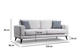kalune design love - Kalune Design 3 vietų sofa Nordic 3 Seater - rusvai gelsvas - 9 nuotrauka