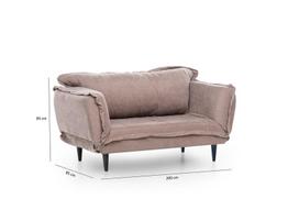 kalune design love - Kalune Design 2-sėdynė sofa-lova Vino Daybed - Mink GR121\01 - 10 nuotrauka
