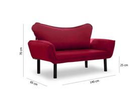 kalune design love - Kalune Design 2-sėdynė sofa-lova Chatto - Maroon - 7 nuotrauka