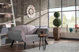 dviviete sofa lov - Kalune Design 2-sėdynė sofa-lova Genzo - Pilkas - 2 nuotrauka